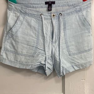 Gap soft denim shorts with drawstring